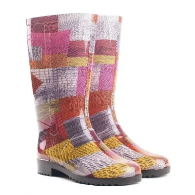 Чоботи гумові жіночі Абстракція