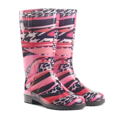 Чоботи гумові жіночі малинові Колаж
