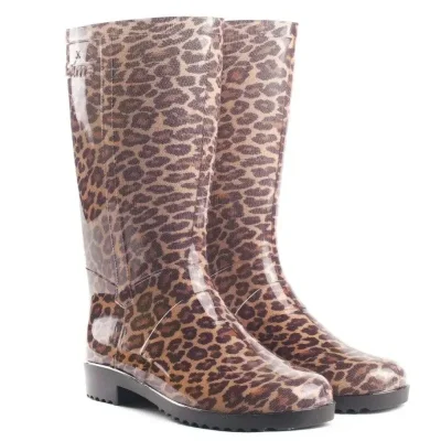 Чоботи гумові жіночі Леопардові