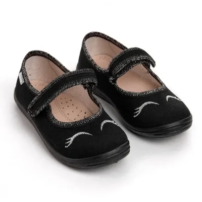 Тапочки чорні для дівчаток Вії