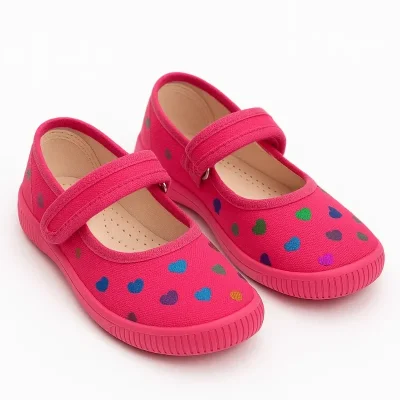 Капці для дівчаток рожеві сердечки