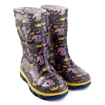 Чоботи для дівчаток гумові Єдиноріг