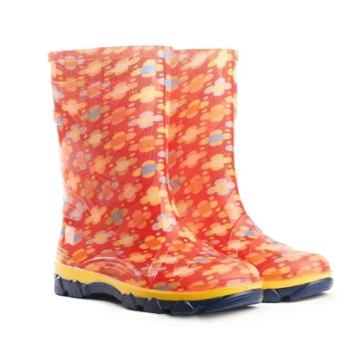 Чоботи гумові дитячі Квіти в горошок