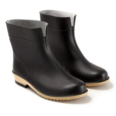 Гумові чоботи жіночі Літма Чорно-бежеві