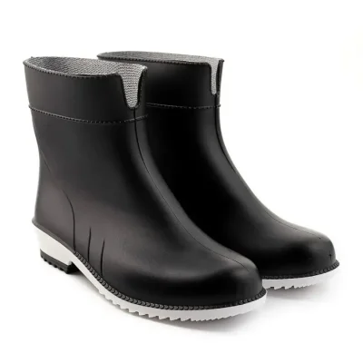 Чоботи гумові жіночі Літма Чорно-білі