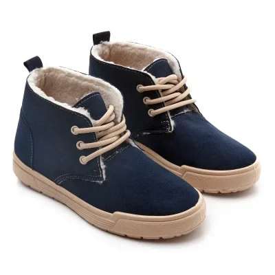 Жіночі кеди на хутрі сині Літма